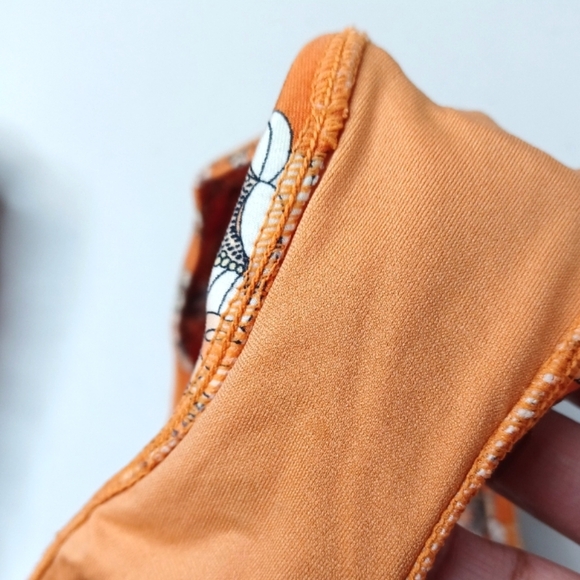 Seafolly Splendor Floral Shirred Bandeau Sz 8/10 Bikini - Picture 7 of 12